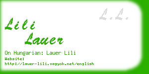 lili lauer business card